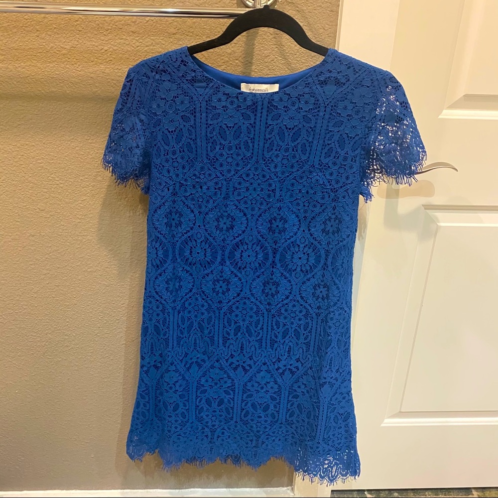 Blue lace dress